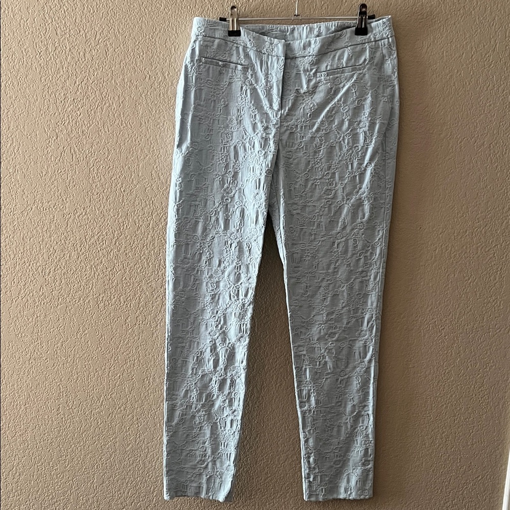 Elegant Gray Textured Women's Pants